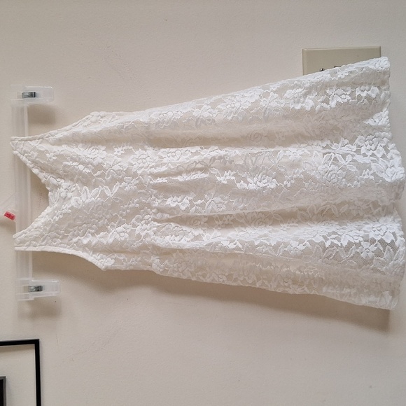 Pineapple Clothing Kids White Lace Sleeveless Dress Size 3/4 | 2-3 Years - Picture 5 of 11